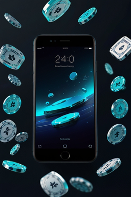 Móvil con la app de casino